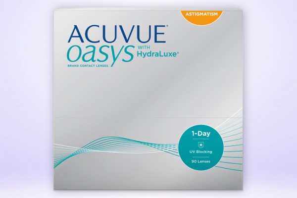 Tageslinse ACUVUE OASYS® 1-Day mit HydraLuxe™ for Astigmatism 90-er Box